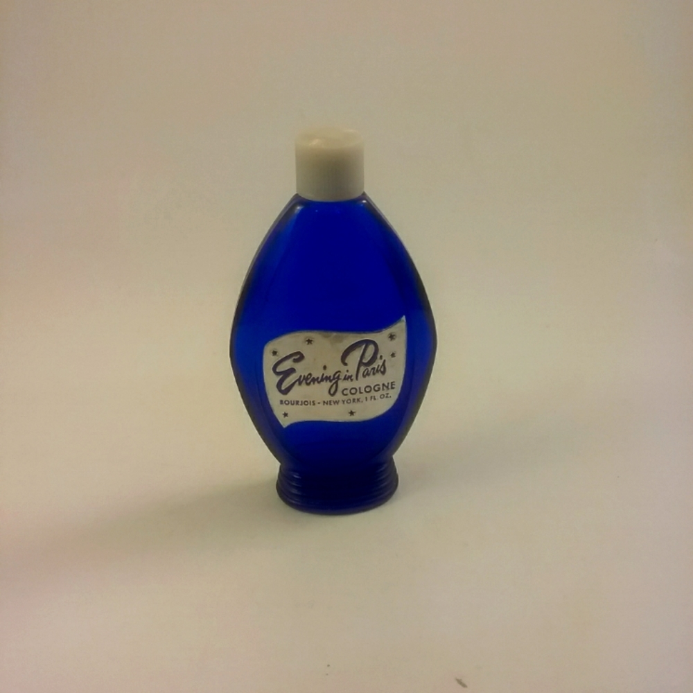 Evening in Paris Cobalt Blue Vintage  Perfume Bottle Glass